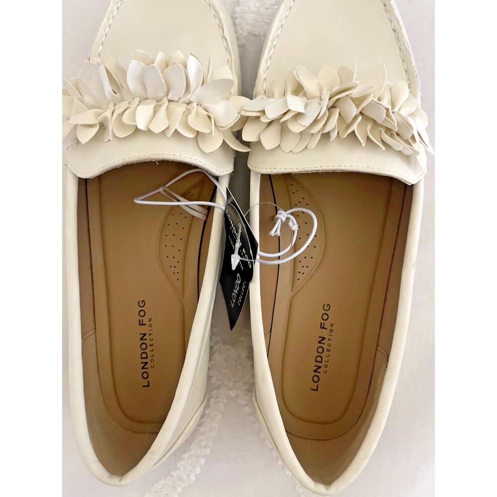 LONDON FOG Sz9.5 W Slip-On Loafers Collection  Comfort Women's Shoes Beige/Cream